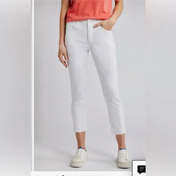 Wit & Wisdom ‘Ab'Solution Raw Hem High Waist Crop Slim Jeans. - Picture 3 of 15